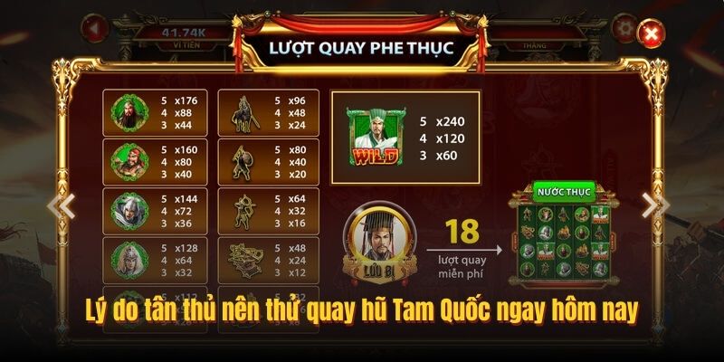 Lý do tân thủ nên thử quay hũ Tam Quốc ngay hôm nay