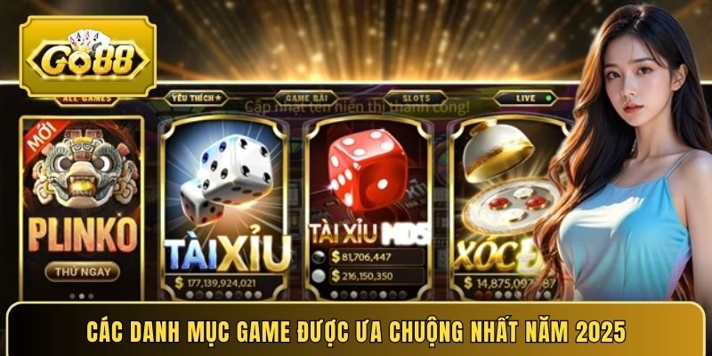 Các danh mục game được ưa chuộng nhất năm 2025
