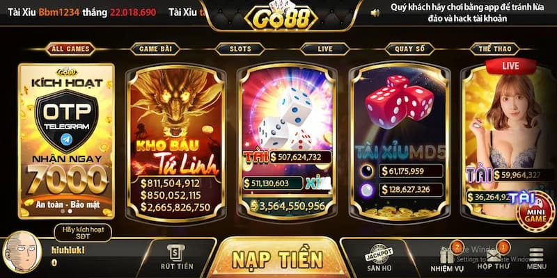 Tài xỉu online GO88