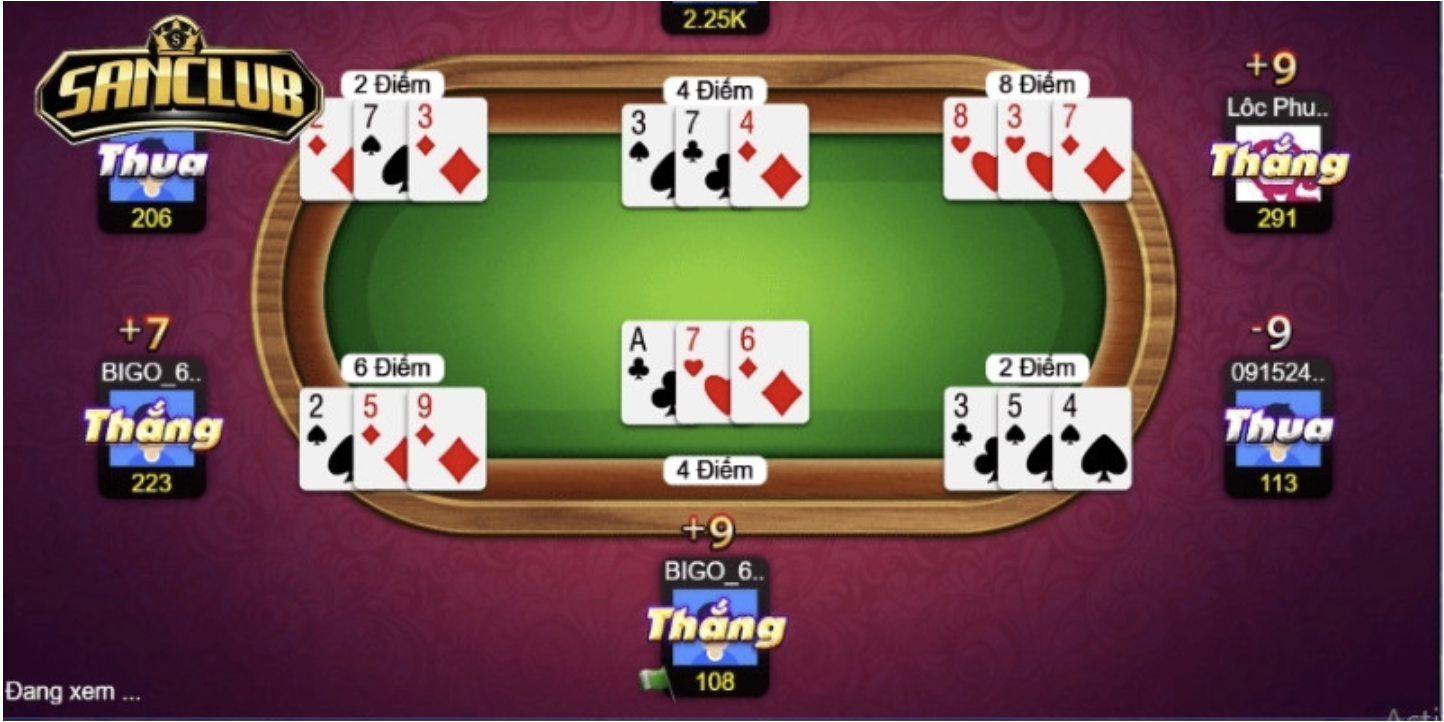 Chiến thuật chơi game bài Sanclub cho người mới