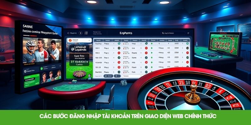 Các bước đăng nhập tài khoản trên giao diện web chính thức
