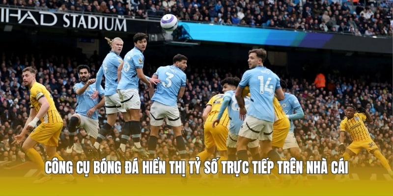 Công cụ bóng đá hiển thị tỷ số trực tiếp trên nhà cái