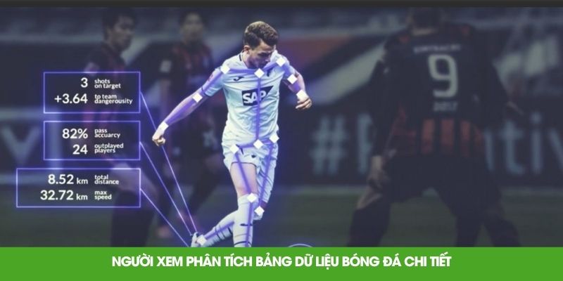 Người xem phân tích bảng dữ liệu  bóng đá chi tiết