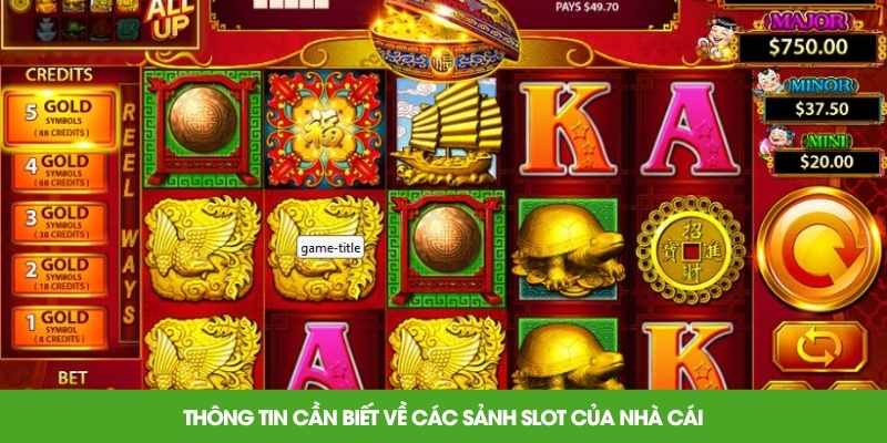 Thông tin cần biết về các sảnh slot của nhà cái