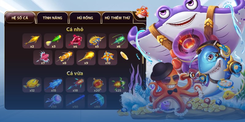 Tổng hợp kho vũ khí và hệ số thưởng hấp dẫn trong game