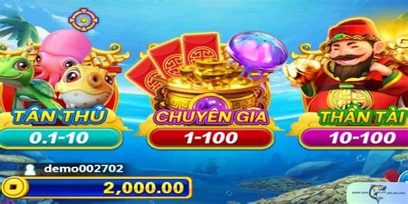 Hệ thống vũ khí trong game Bắn Cá Thần Tài trực tuyến