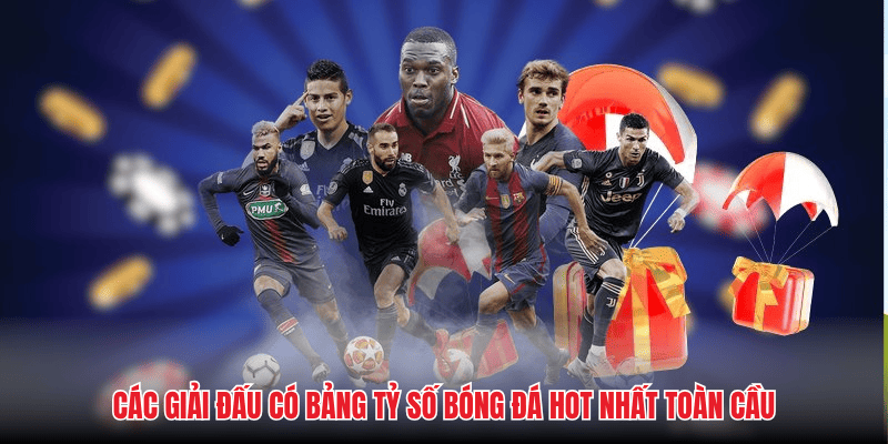 Các giải đấu có bảng tỷ số bóng đá hot nhất toàn cầu